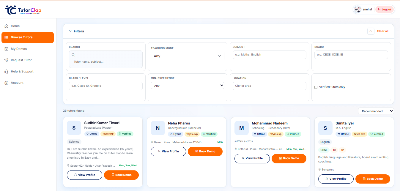 Tutor Clap screenshot 3